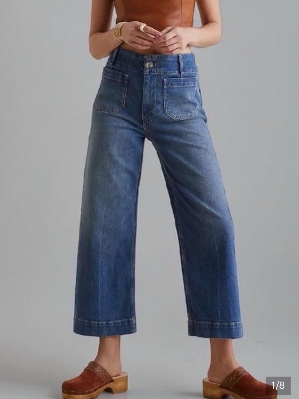 Pilcro Anthropologie
The Skipper Square Pocket Jeans Sz 28 Blue Wash - Picture 2 of 10